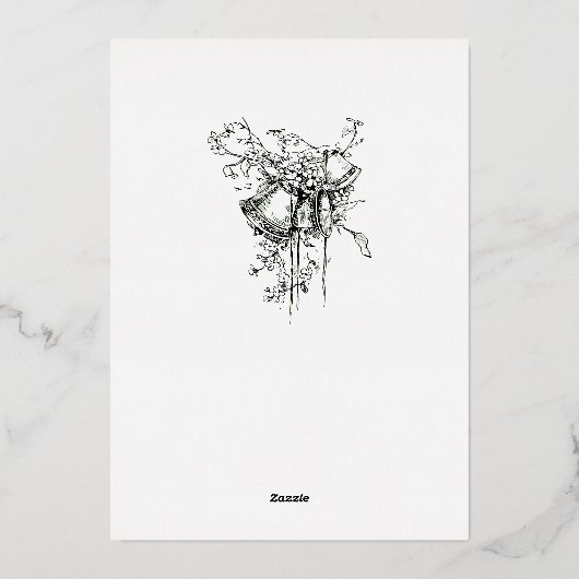 ヴィクトリア時代のクラシカルな結婚式 箔招待状 (裏面)