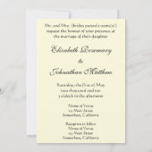 ヴィクトリア時代のクラシックウェディング、クリムトの「接吻」 招待状 (裏面)