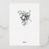 ヴィクトリア時代のクラシックウェディング 箔招待状 (裏面)