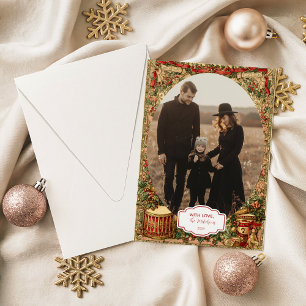ヴィクトリア時代のクリスマスのガーランドの写真 シーズンカード