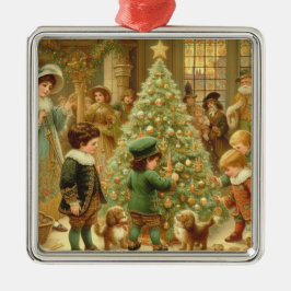 ヴィクトリア時代のクリスマス・イヴ ツリーの飾りつけの時間 メタルオーナメント