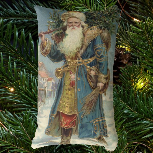 ヴィクトリア時代のサンタクロースとクリスマスツリー ランバークッション