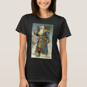 ヴィクトリア時代のサンタクロースとクリスマスツリー Tシャツ