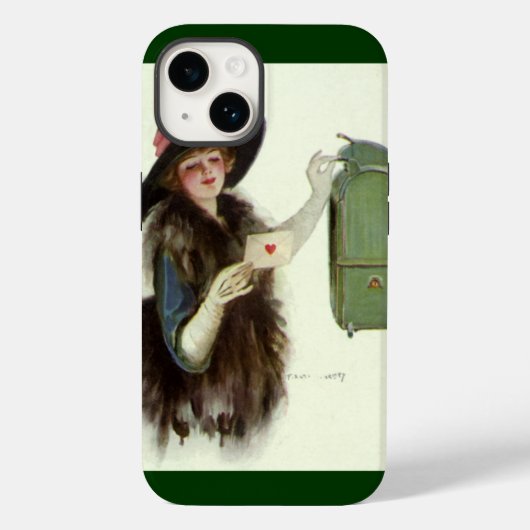 ヴィクトリア時代のバレンタインデーの女性のラブレター Case-Mate iPhoneケース (裏面)