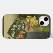 ヴィクトリア時代のバレンタインデー、少女とバラ Case-Mate iPhoneケース (裏面 (横))