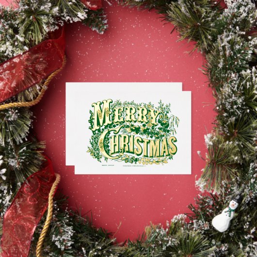 ヴィクトリア時代のメリークリスマス 箔シーズンカード (インサイチュ)