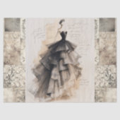 ヴィクトリア時代のヴィンテージドレスのレトロな装飾品 薄葉紙 (正面)