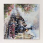 ヴィクトリア時代の列車のある風景 ジグソーパズル (横)