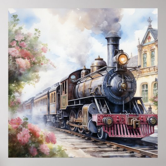 ヴィクトリア時代の列車の風景 ポスター (正面)