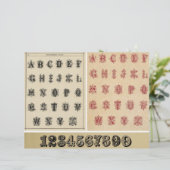 ヴィクトリア時代の古書から採取した本物のヴィンテージアルファベット (スタンド正面)