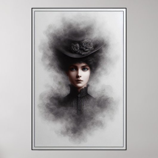 ヴィクトリア時代の女性のミステリアスな肖像画 ポスター (正面)