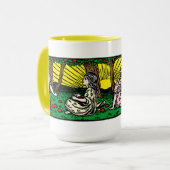 ヴィクトリア時代の少女たちによるリンゴの収穫 マグカップ (正面左)