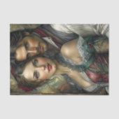 ヴィクトリア時代の恋人たちの肖像画 ロマンティックなデコパージュ 薄葉紙 (正面)