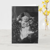 ヴィクトリア時代の死の写真 カード (黄色い花)