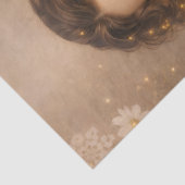 ヴィクトリア時代の貴婦人の金のバラの肖像画スタイル 薄葉紙 (詳細)