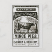 ヴィクトリア時代の食肉パイ広告 ポストカード (正面)