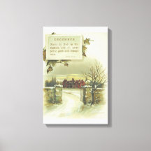 ヴィクトリア時代の12月の冬の情景とクリスマスの詩