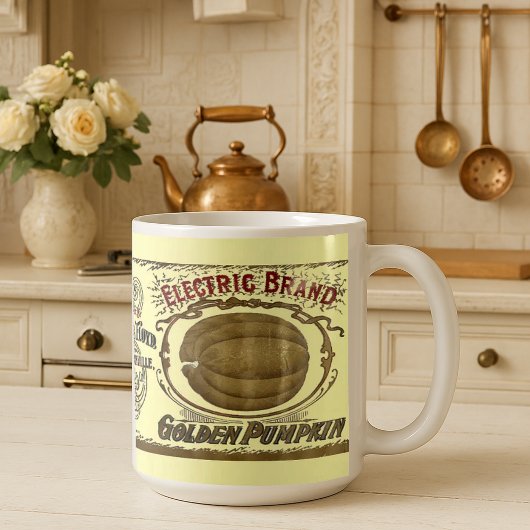 ヴィクトリア時代 1880 缶詰カボチャ ラベル コーヒーマグカップ