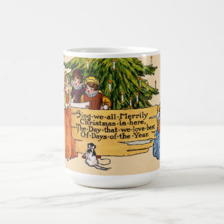 ヴィクトリア朝のクリスマス・キャロルのイラスト コーヒーマグカップ