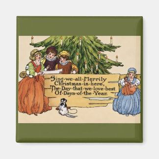 ヴィクトリア朝のクリスマス・キャロルのイラスト マグネット