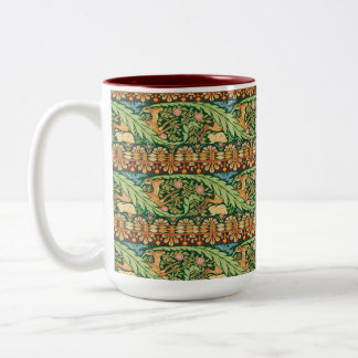 ヴィクトリア朝のクリスマス シカとウサギ - ウォルター・クレイン ツートーンマグカップ