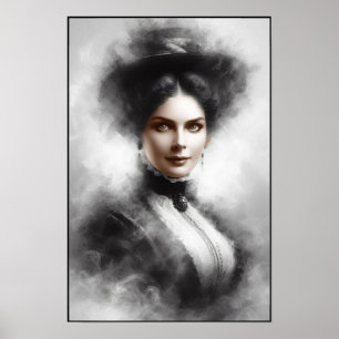ヴィクトリア朝の女性肖像画 ミステリアス ポスター
