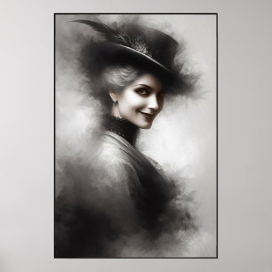 ヴィクトリア朝の女性肖像画 ミステリアス ポスター