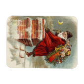 ヴィクトリア朝の屋根の聖ニコラウス Vintage Christmas マグネット (横)