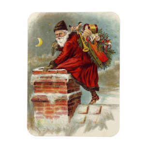 ヴィクトリア朝の屋根の聖ニコラウス Vintage Christmas マグネット