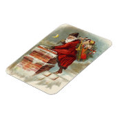 ヴィクトリア朝の屋根の聖ニコラウス Vintage Christmas マグネット (左側)