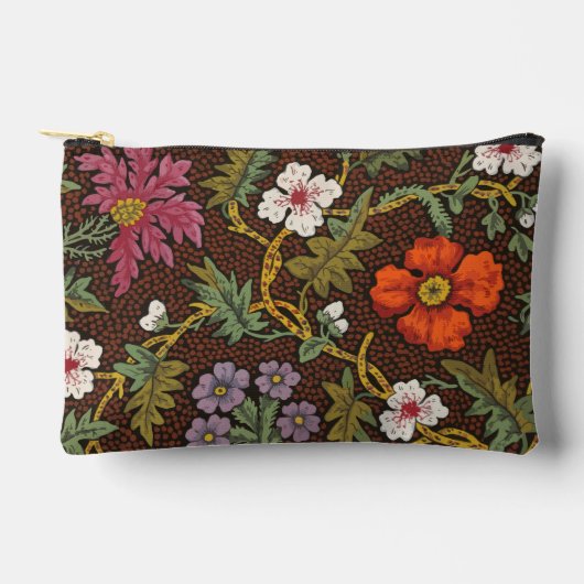 ヴィクトリア朝の植物画 フラワー小物ポーチ アクセサリーポーチ (正面)