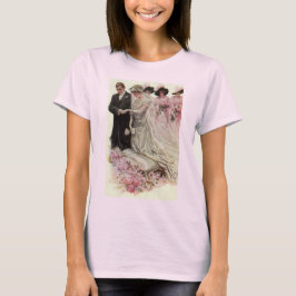 ヴィクトリア朝の結婚式の花嫁と花婿 Tシャツ