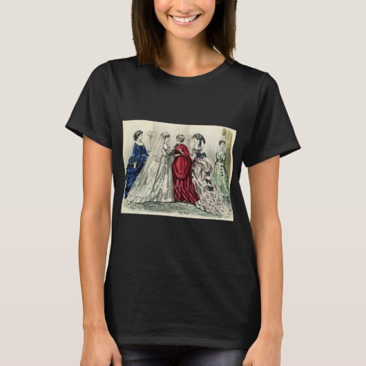 ヴィクトリア朝の結婚式の花嫁の肖像画 Tシャツ (正面)