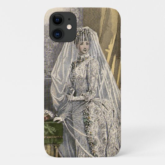ヴィクトリア朝の花嫁のビンテージ結婚式の肖像画 Case-Mate iPhoneケース (裏面)