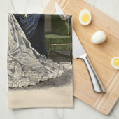 ヴィクトリア朝の花嫁の肖像画, アンティークウェディング キッチンタオル (四つ折り)