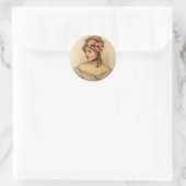 ヴィクトリア朝バレンタインのご挨拶ステッカー ラウンドシール (バッグ)