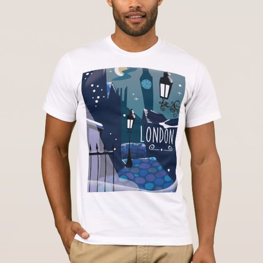 ヴィクトリア朝ロンドンの漫画 Tシャツ (正面)