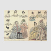 ヴィクトリア朝時代のイギリス風 フープドレス ファッション 薄葉紙 (正面)
