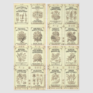 ヴィクトリア朝1913年デザイン チェルシー薬局ラベル 薄葉紙