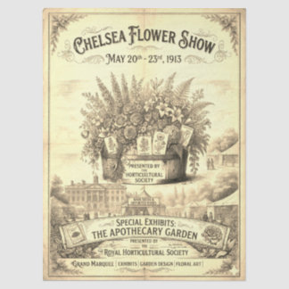 ヴィクトリア朝 1913 チェルシー フラワーショーデコパージュ ティッシュペーパー 薄葉紙