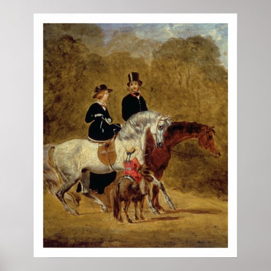 ヴィクトリア王妃のスケッチ、The Prince Consert & HRH ポスター (正面)