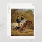 ヴィクトリア王妃のスケッチ、The Prince Consert & HRH ポストカード (正面/裏面)