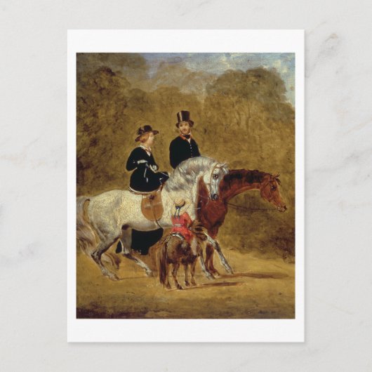 ヴィクトリア王妃のスケッチ、The Prince Consert & HRH ポストカード (正面)