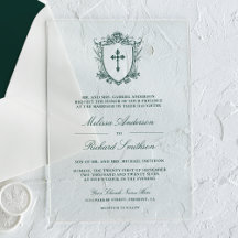 ヴィクトリア調のエメラルドグリーンのカトリック結婚式
