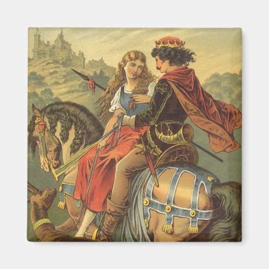 ヴィクトリア調の妖精の物語、兄と妹 マグネット (正面)