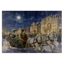 ヴィクトリア調の月明かりのクリスマスソリの旅 カッティングボード