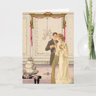 ヴィクトリア調の結婚式の祝賀シーン カード