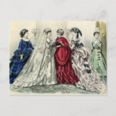 ヴィクトリア調の結婚式の花嫁の肖像画 ポストカード (正面)
