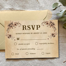 ヴィクトリア調の花嫁RSVP