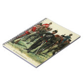ヴィクトリア調アンティーク兵士の絵葉書 ノートブック (左側)